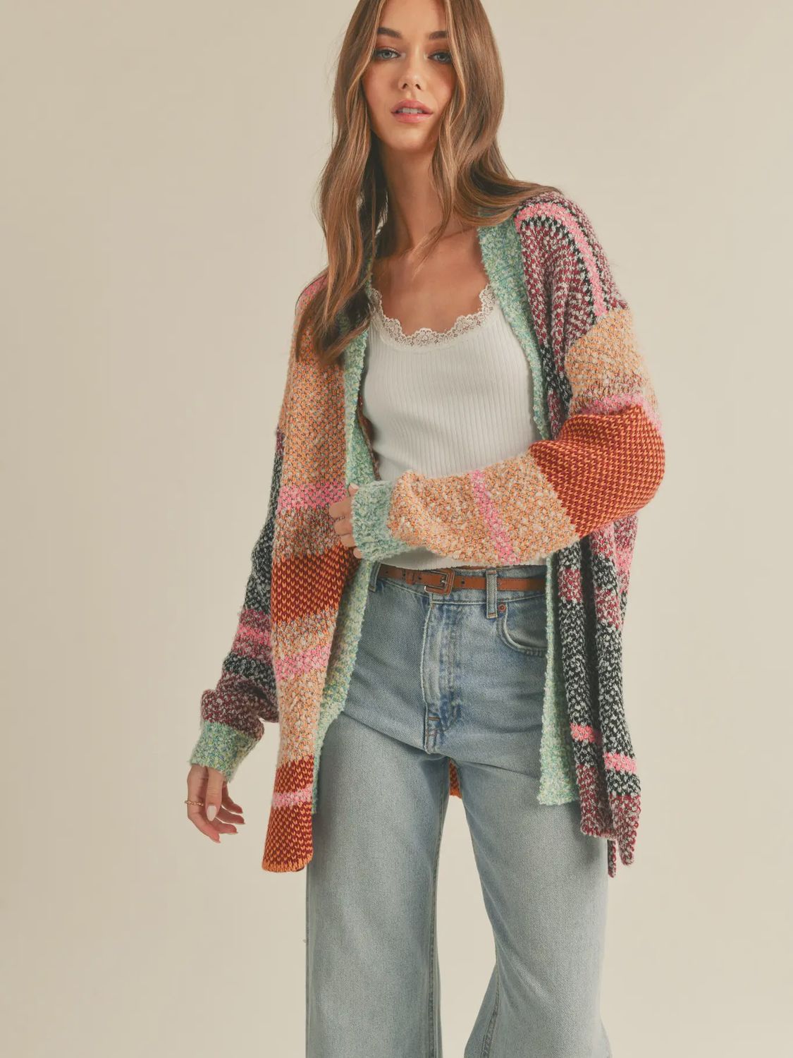 London  Colorblock Cardigan - MULTI