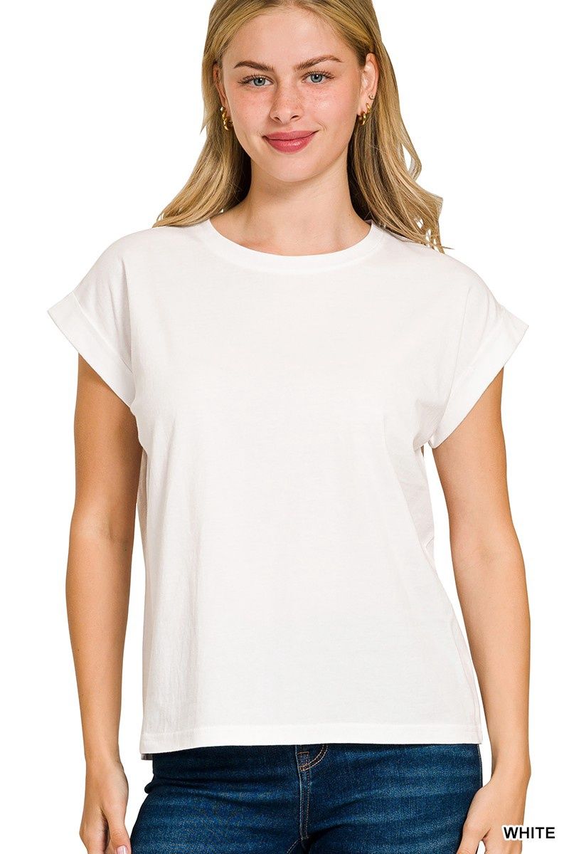 Round Neck T-Shirt - WHITE