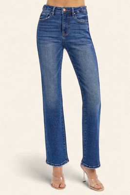 Plus RISEN High Rise Ankle Straight Leg w/Adjustable Waist - DARK