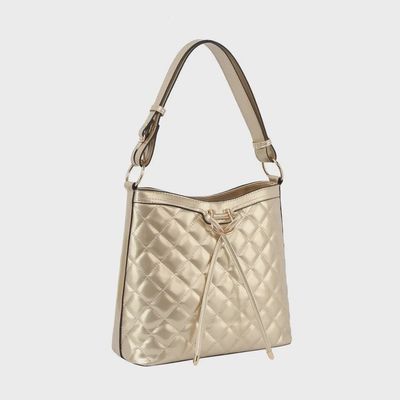 Ribbon Tie Hobo Bag - LIGHT GOLD