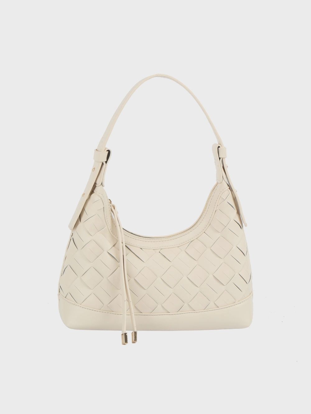 Woven Embossed Detail Bag - IVORY