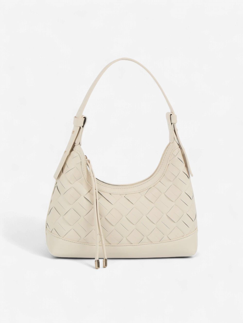 Woven Embossed Detail Bag - IVORY