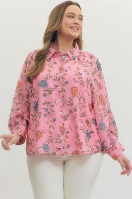 Plus Pretty Things Top - PINK
