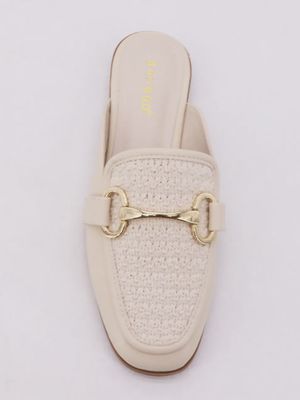 Stakes Woven Mule - IVORY
