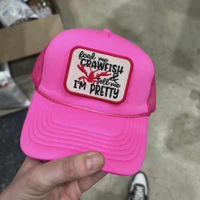 Feed Me Crawfish Cap - NEON PINK
