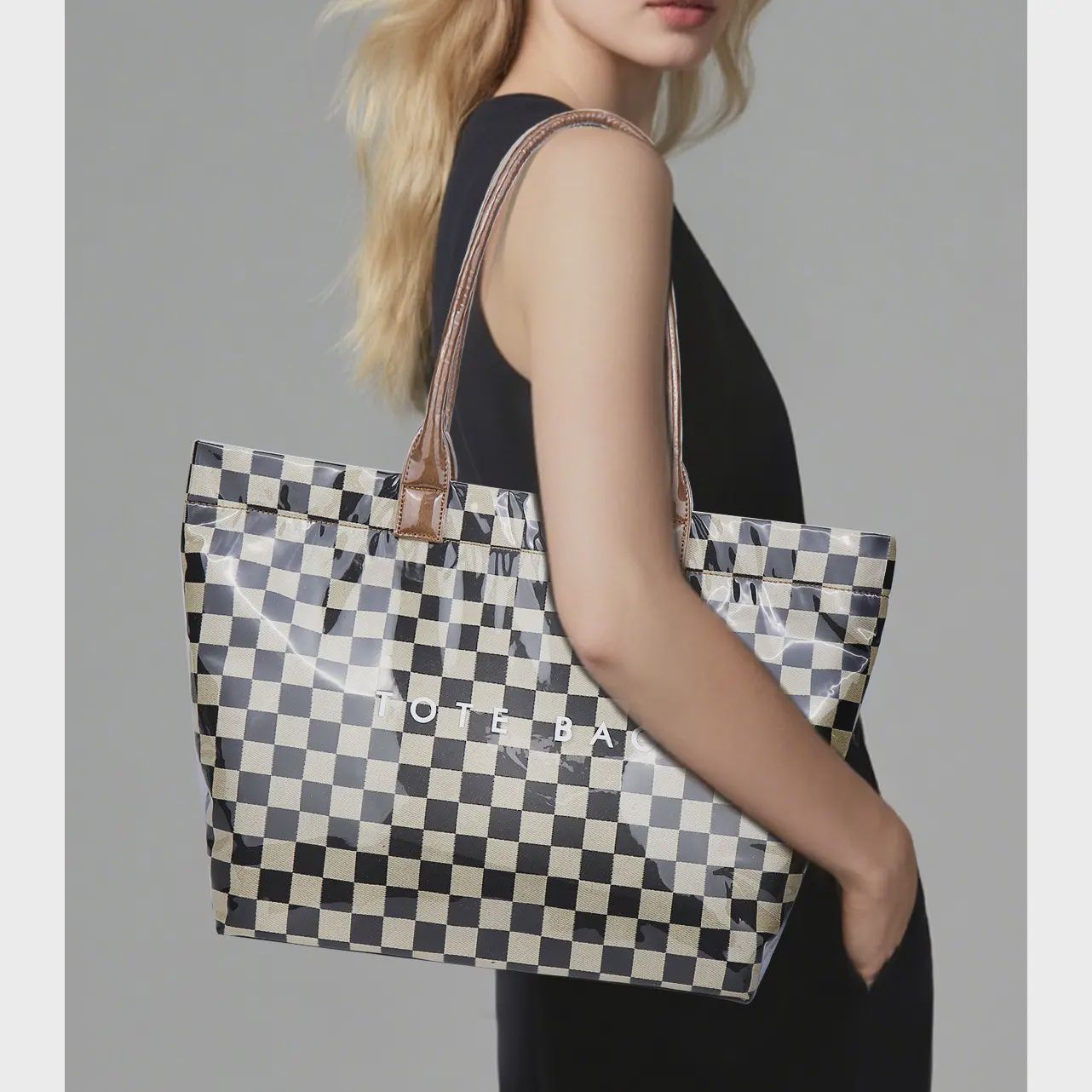 Checkered Tote Bag