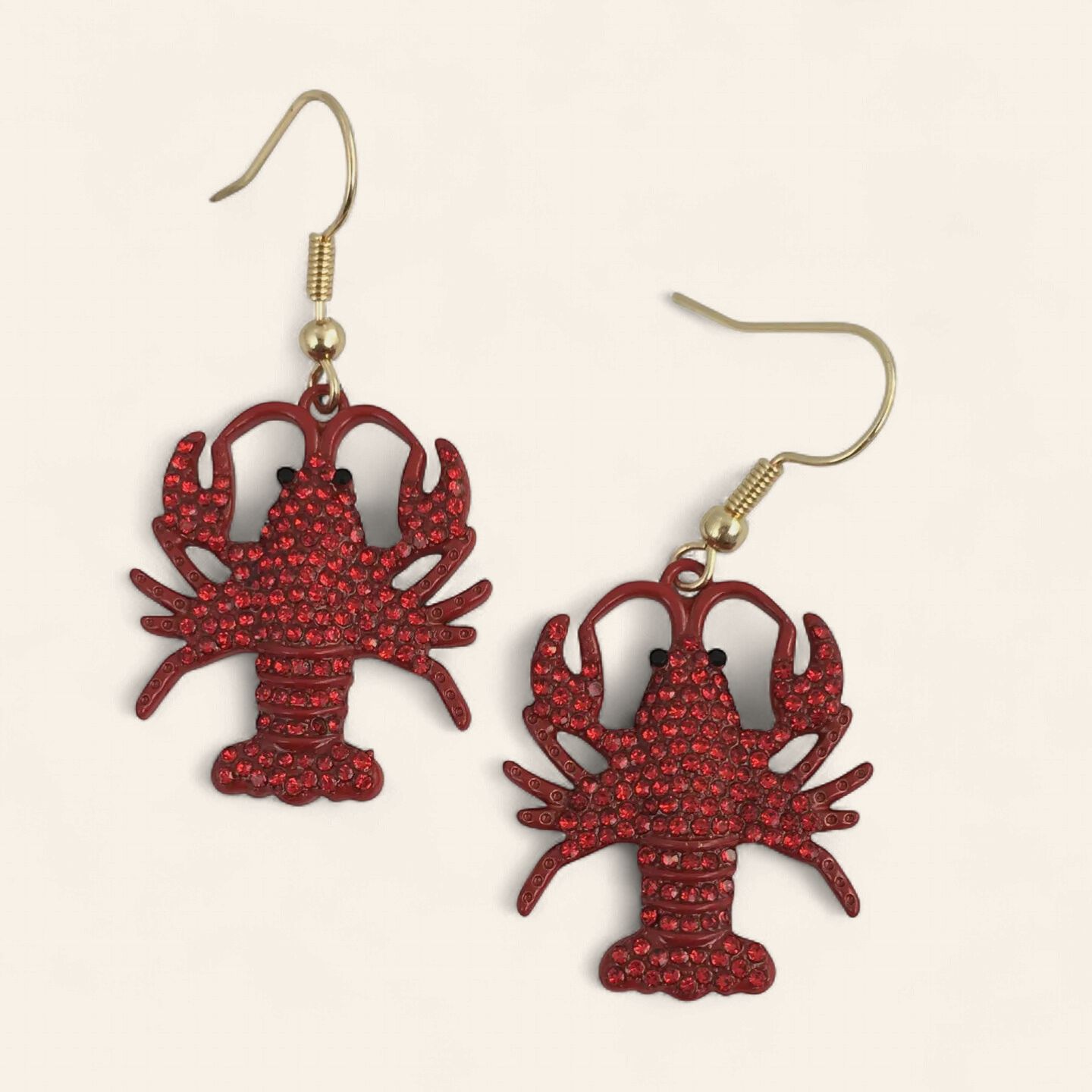 Rhinestone Crawfish Earrings
