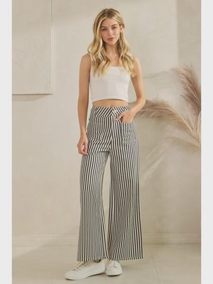 The Sydney Striped Pants - NAVY