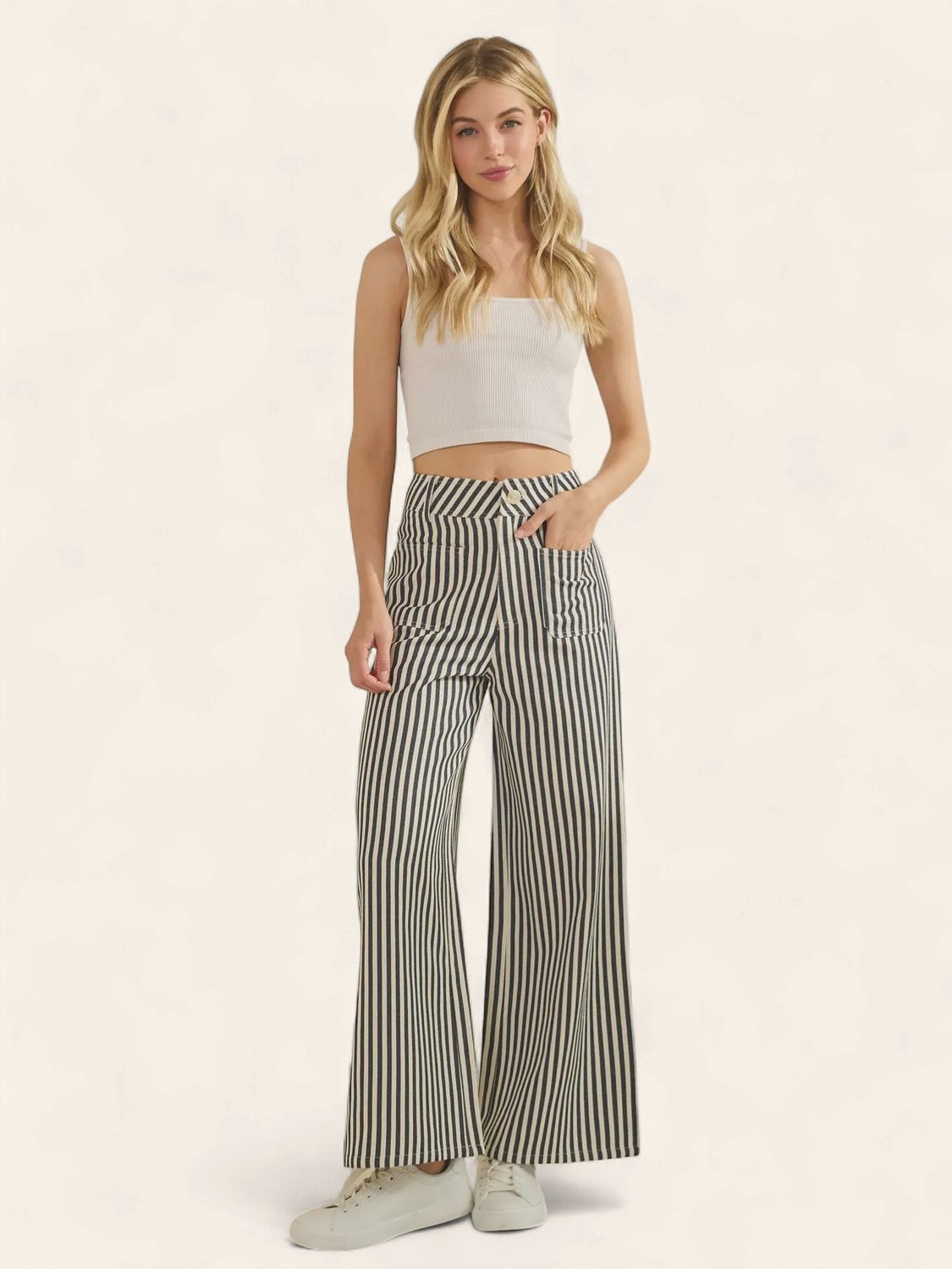 The Sydney Striped Pants - NAVY