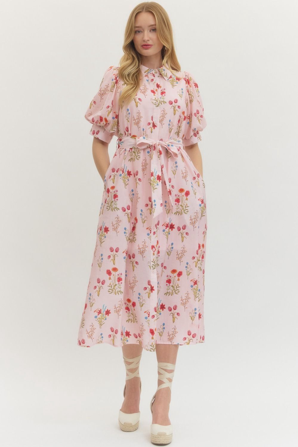 All the Pretty Flowers  Dress - PINK
