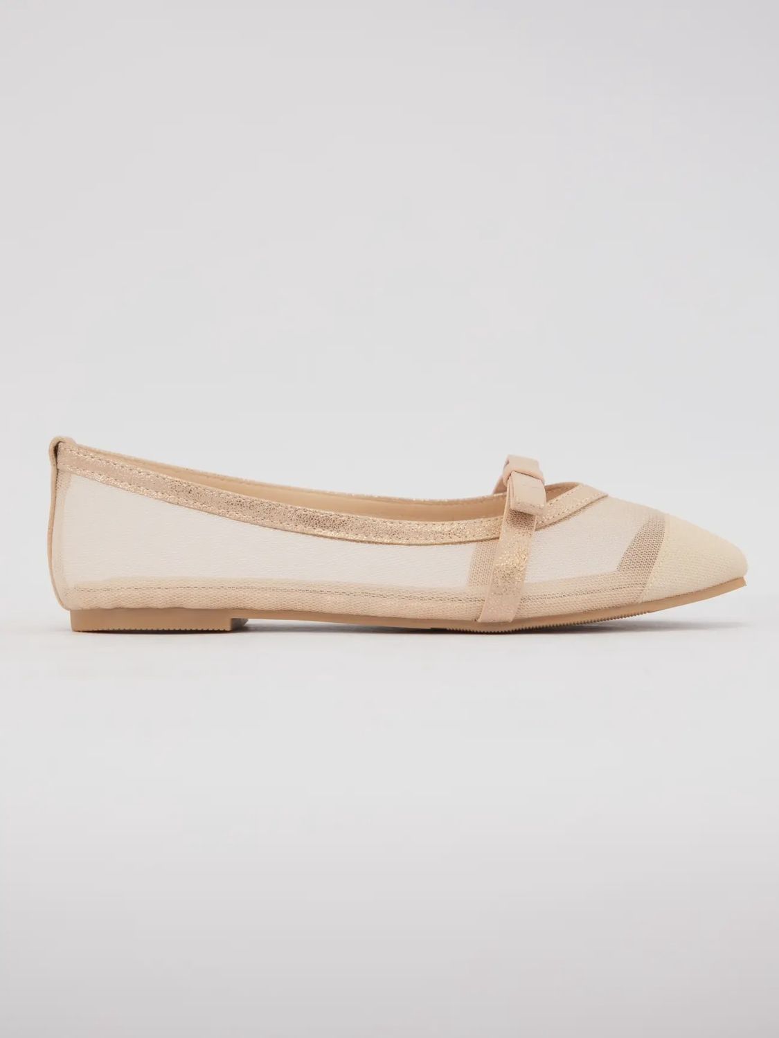 Florence Mesh Flat - BEIGE