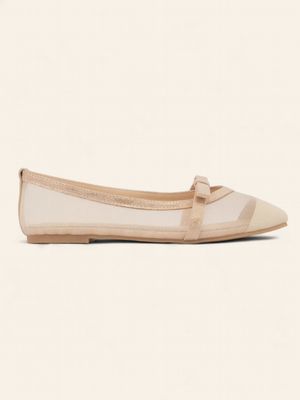 Florence Mesh Flat - BEIGE
