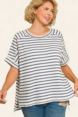 Plus Summer Days Top - NAVY