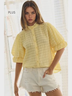 Plus Daisey Top - YELLOW