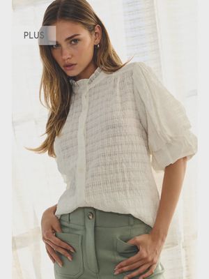 Plus Daisey Top - WHITE