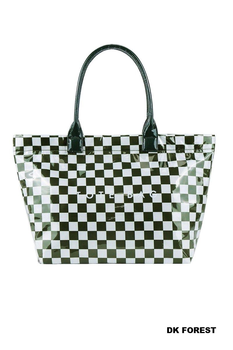 Checkered Tote - GREEN