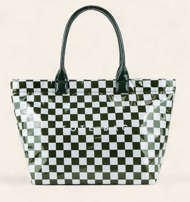 Checkered Tote - GREEN