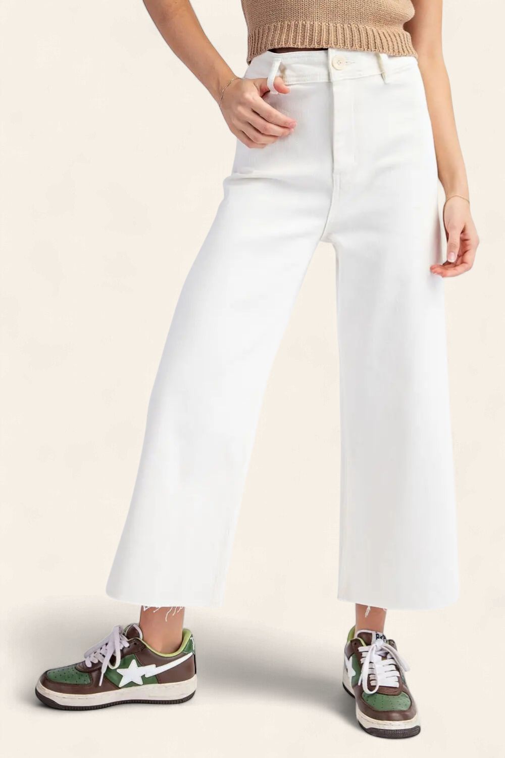 Sutton Straight Leg Pants - BONE
