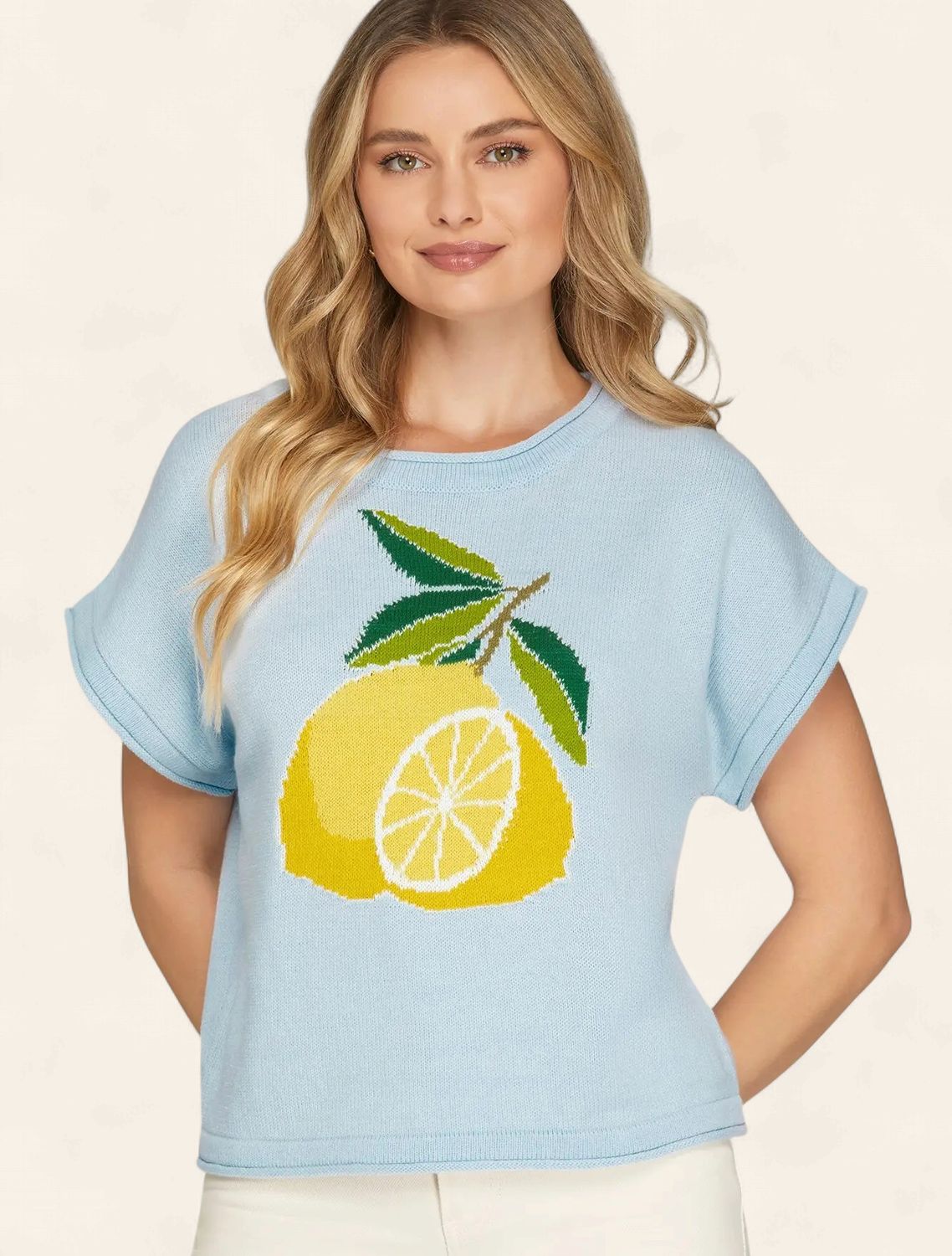 Give Me Lemons Sweater - BLUE