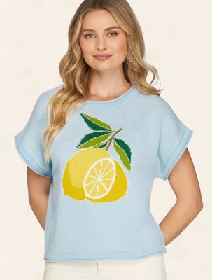Give Me Lemons Sweater - BLUE
