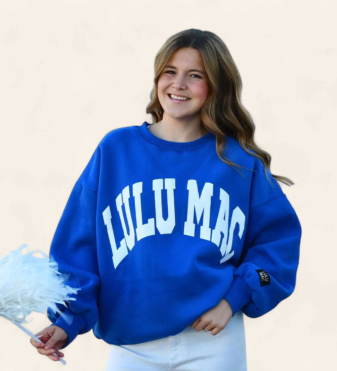 Lulu Mac Sweatshirt - ROYAL/WHITE