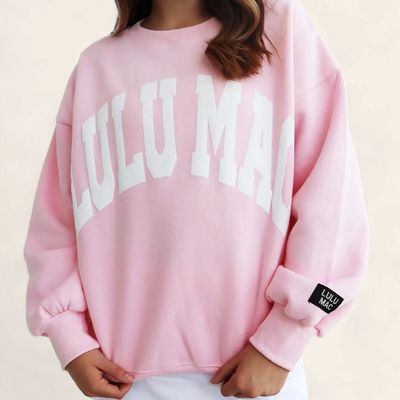 Lulu Mac Sweatshirt - PINK/WHITE