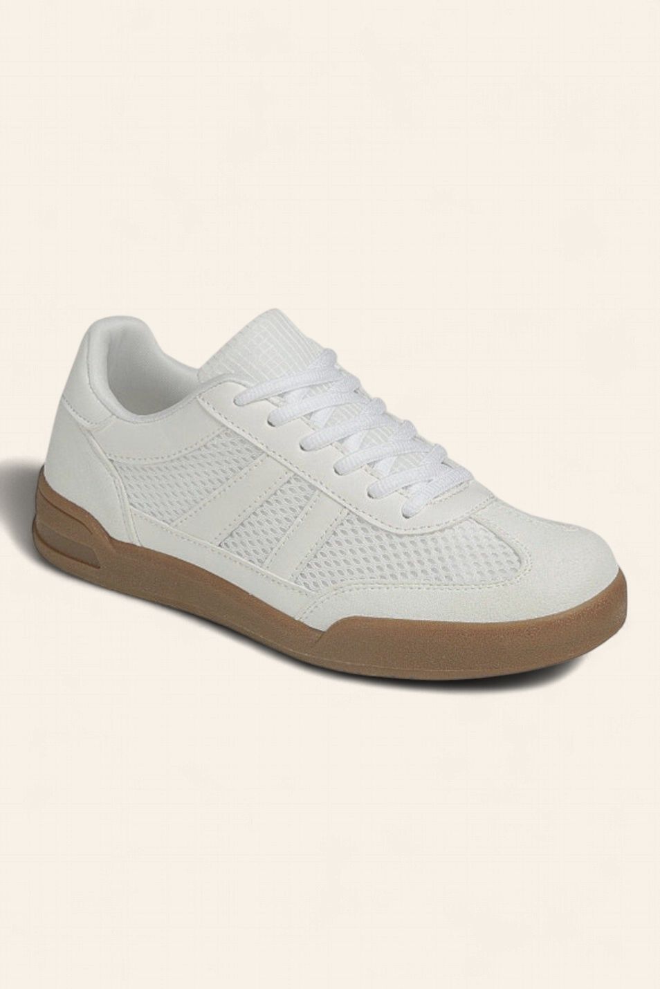 Direct 14 Double Stripe Sneakers - WHITE