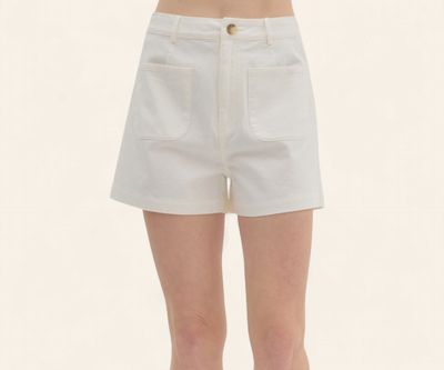 Sabrina High Waist Shorts - OFF WHITE