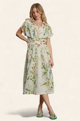 The Renee Midi Dress - CREAM