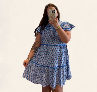 Plus Mari Dress - NAVY