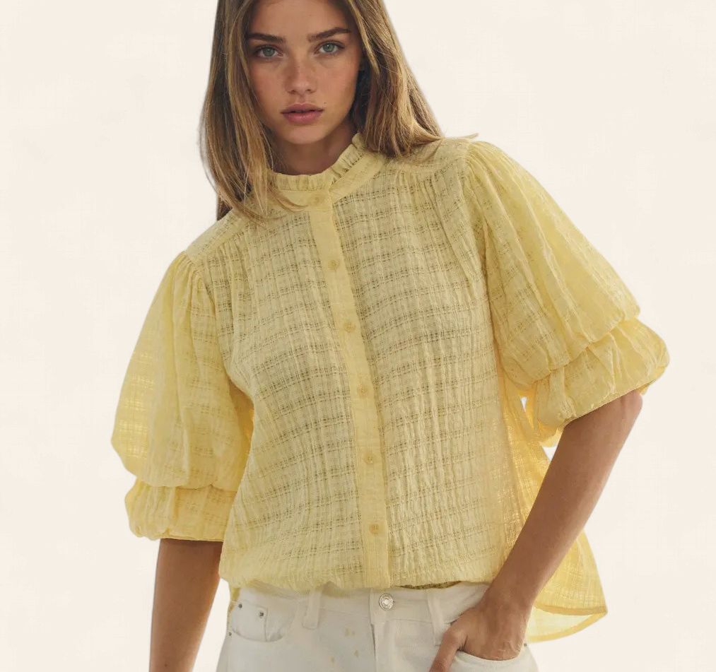 Plus Daisey Top - YELLOW