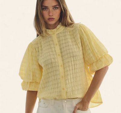 Plus Daisey Top - YELLOW