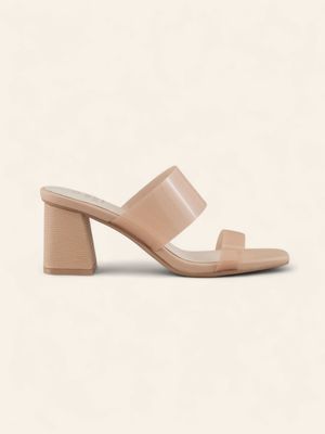 Brandy Transparent Sandal Heel - NUDE