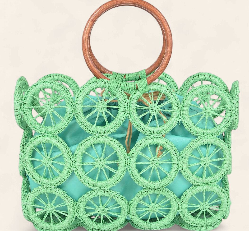 Crochet Handbag - GREEN
