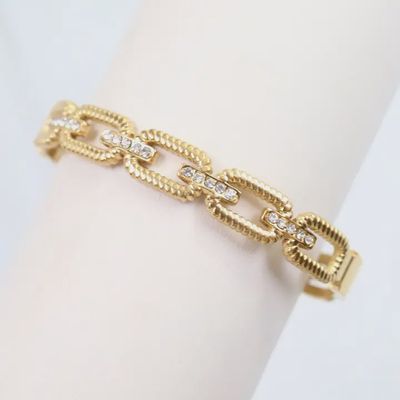 Tessa Textured Link Bangle