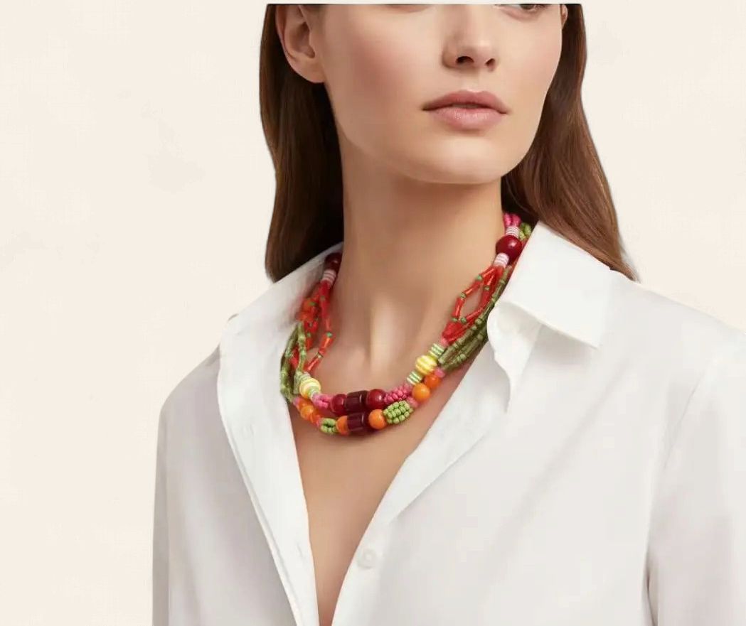 Colorful Layered Beaded Necklace
