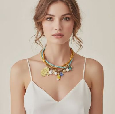 Ocean Charm Rope Necklace