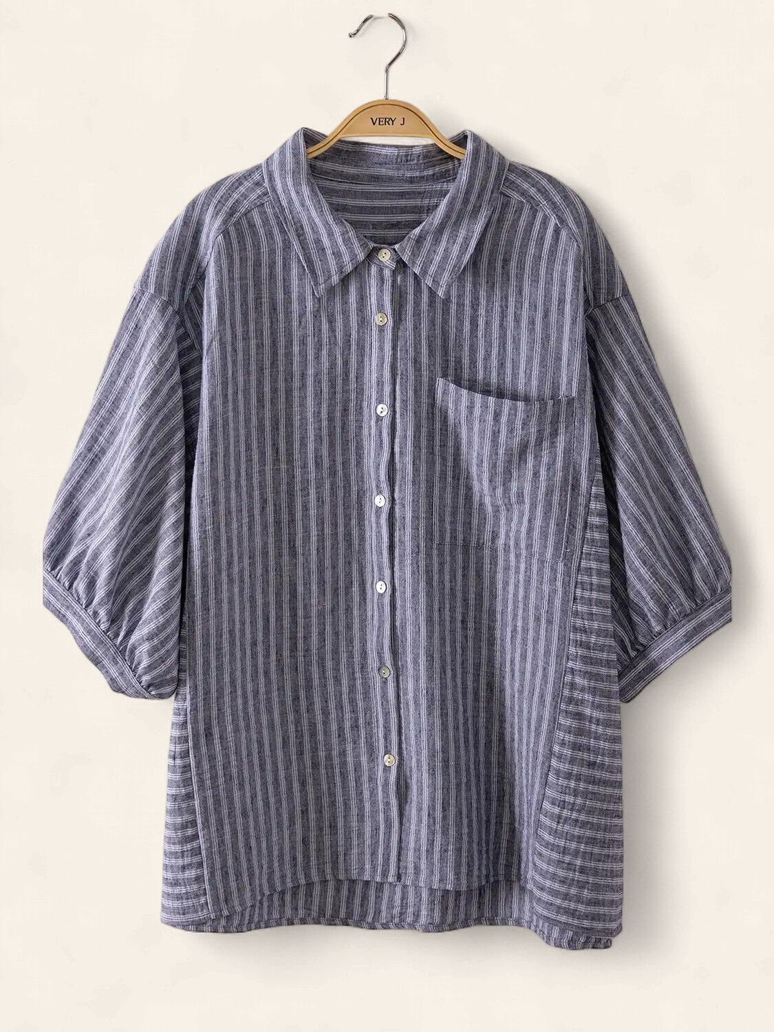 Plus Penelope Stripe Top - NAVY
