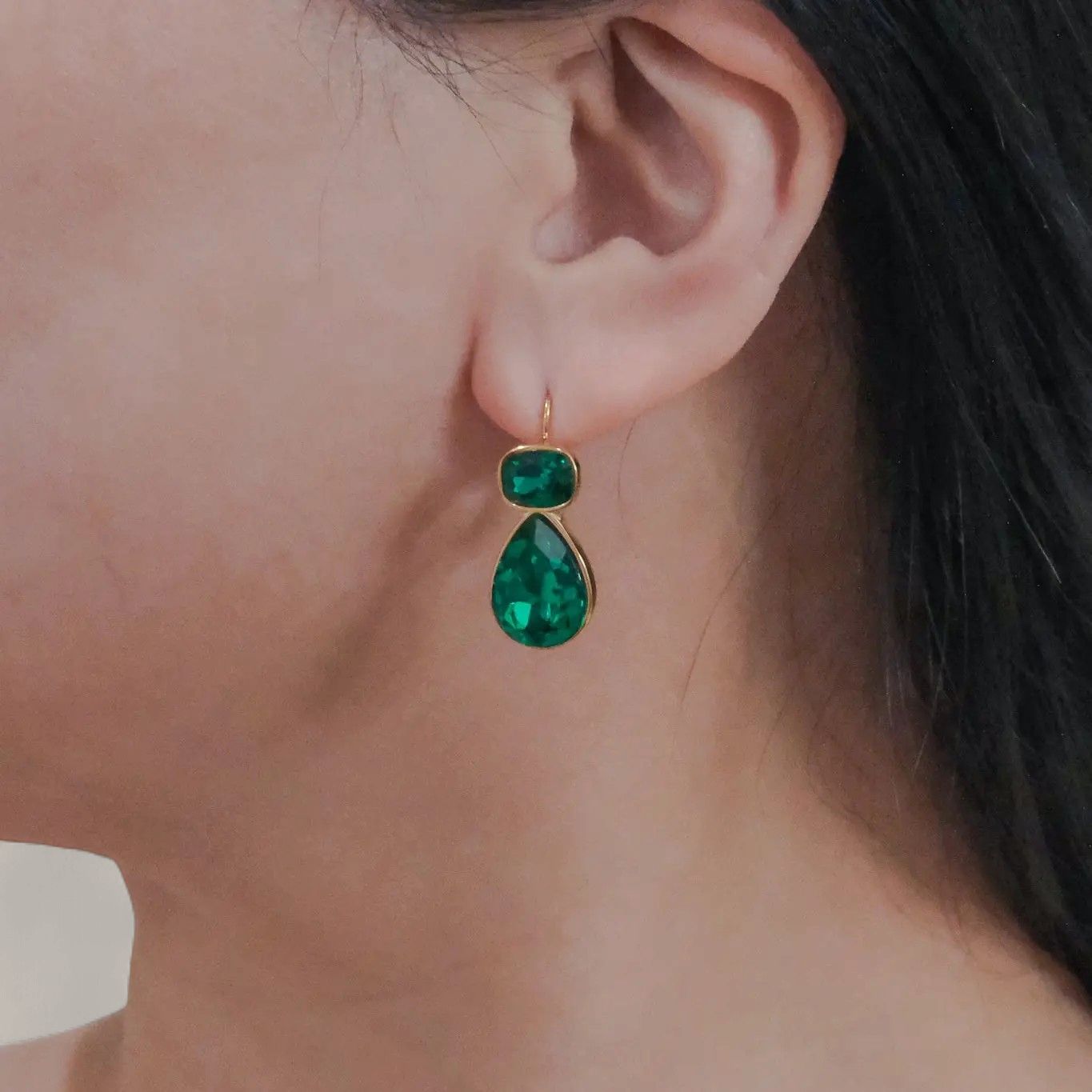 Green Stone Earrings