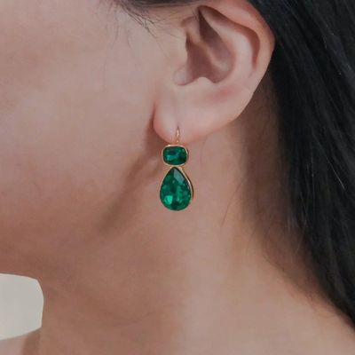 Green Stone Earrings