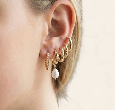 Mixed Hoop Earring Set