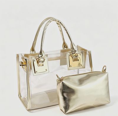 Clear Stadium Bag - GOLD
