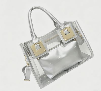 Clear Stadium Bag - SILVER