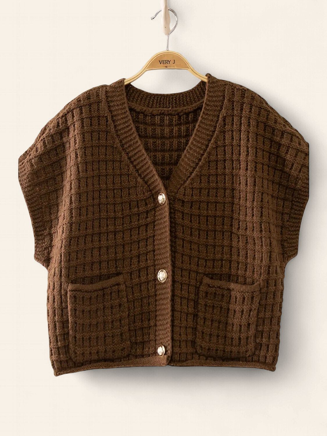 The Halle Cardigan - CHOCOLATE