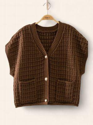 The Halle Cardigan - CHOCOLATE