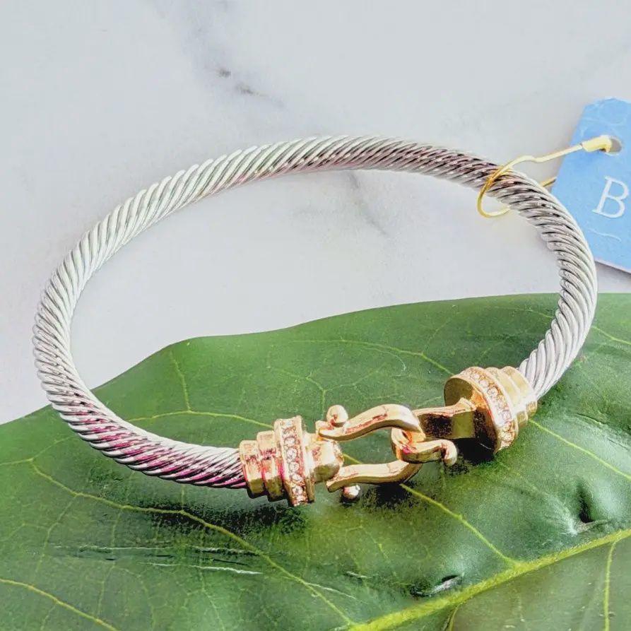 Twisted Bit Cuff Bracelet