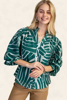 Addie Abstract Top - FOREST