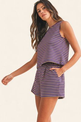 Gameday Striped Set - PURPLE/GOLD