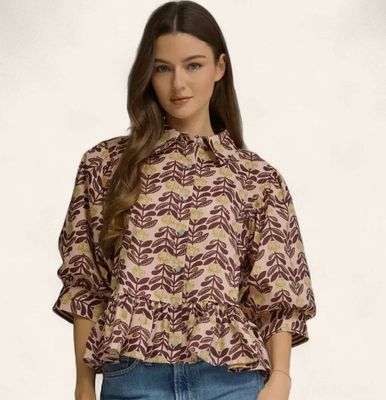 Alexis Puff Sleeve Top - BLUSH