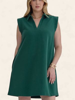Plus Adeline Dress - FOREST